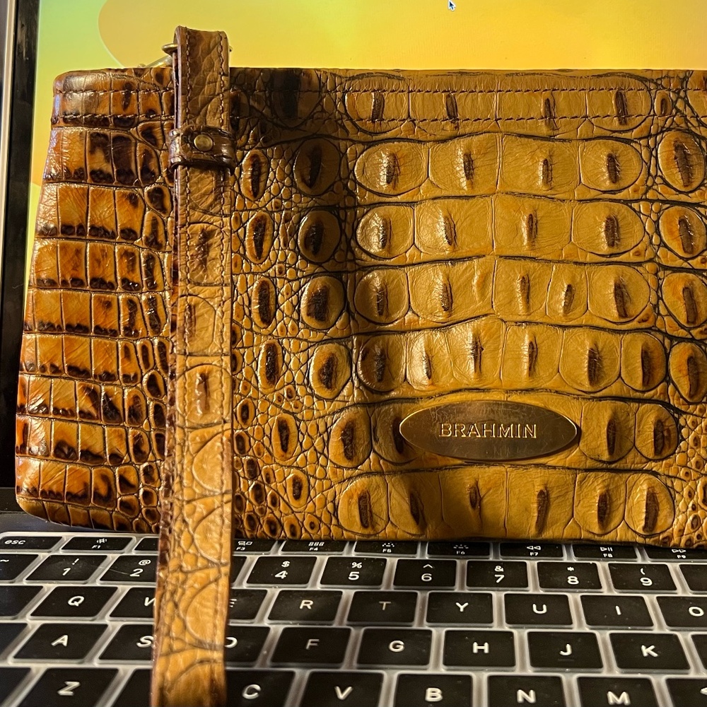 BRAHMIN Rosalyn Toasted Almond Clutch/wristlet